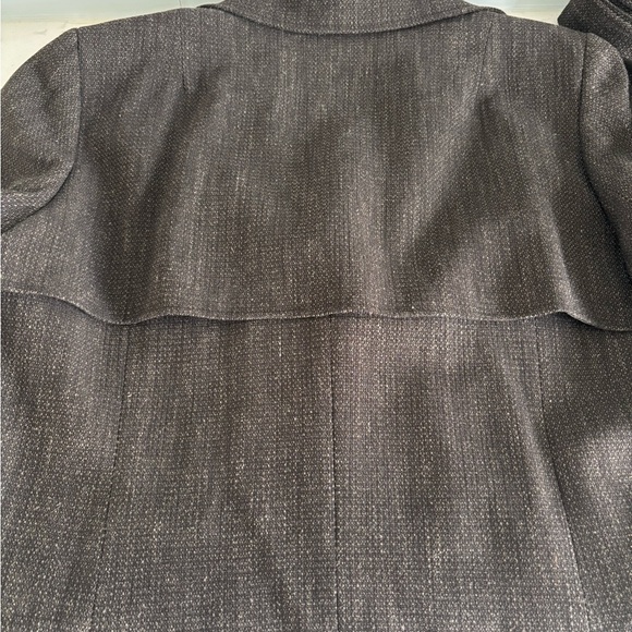 Lafayette 148 New York Brown Pea Coat with Notched Lapel Wool Sz 22 - Picture 12 of 13